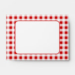 Red Gingham Pattern A6 Envelopes