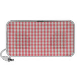 Red Gingham Pattern iPod Speakers