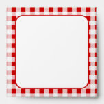 Red Gingham Pattern Square Envelopes