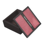 Red Gingham Personalized Jewelry / Trinket Box Premium Keepsake Box