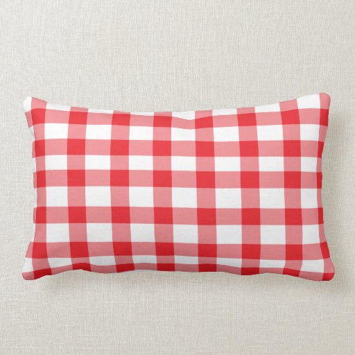 Red Gingham Pillow Zazzle