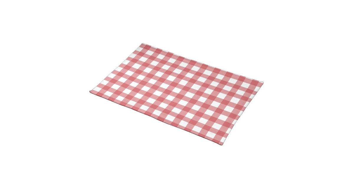 Red Gingham Placemat Zazzle