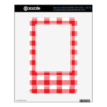Red Gingham NOOK Skins