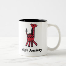 Red Giraffe "High Anxiety" Mug