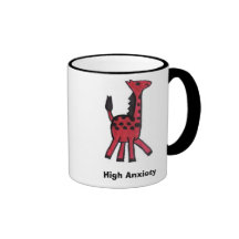 Red Giraffe "High Anxiety" Mug