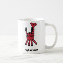 Red Giraffe "High Anxiety" Mug