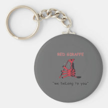 Red Giraffe Keychain
