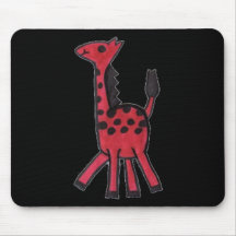 Red Giraffe Mousepad