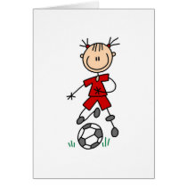 Red Girls Soccer Card by stick_figures Red Girls Soccer Card