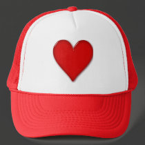 Red Glass Heart Hat hats