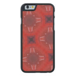 red glass pattern carved® maple iPhone 6 case