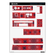 Red glass pattern wii decals