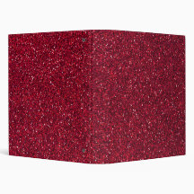 Red Glitter 3 Ring Binders