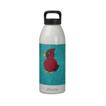Red glitter cardinal turquoise glitter water bottles