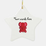 Red glitter elephant christmas tree ornament