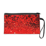 Red Glitter Evening Wristlet Bag