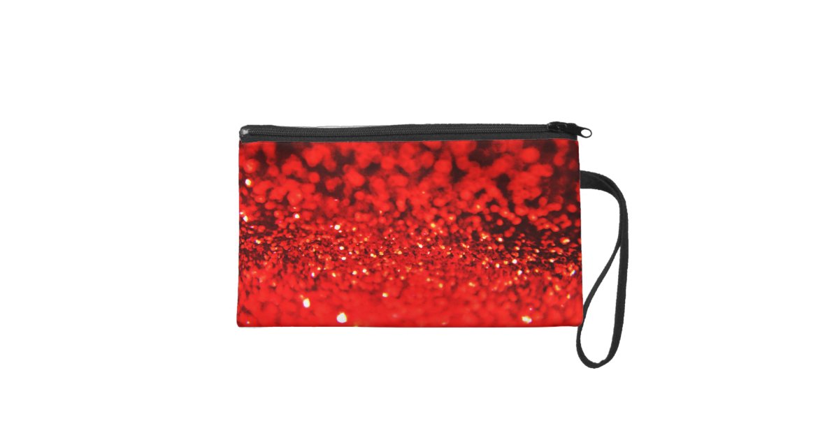 red glitter bag