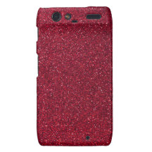 Red Glitter Motorola Droid RAZR Cases