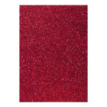 Red Glitter Personalized Announcements