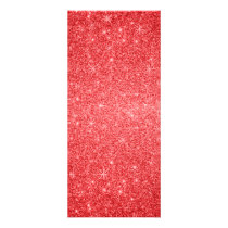 Red glitter stars customized rack card