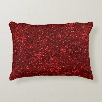 Red Glitters Accent Pillow