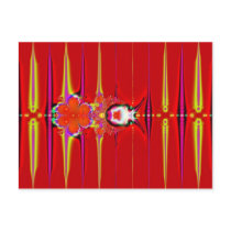 red glow fractal postcards