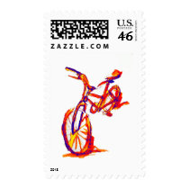 Red Glowing Bike postage