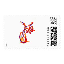 Red Glowing Bike postage