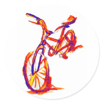 Red Glowing Bike stickers