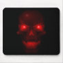 Red Glowing Skull Mouse Pad