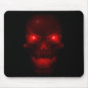 Red Glowing Skull mousepads by Volcanokitten Red Glowing Skull mousepads