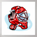 Red Goalie Mask