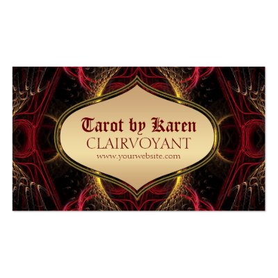 Red Goddess Temple Tarot Business Cards