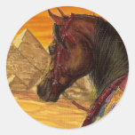 Red & Gold Arabian horse sticker