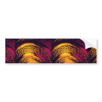 Red-gold arcing blobs bumper stickers