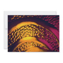 Red-gold arcing blobs personalized invitations