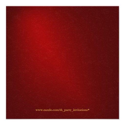 Red Gold Birthday Invitations Then & Now 2 Photos