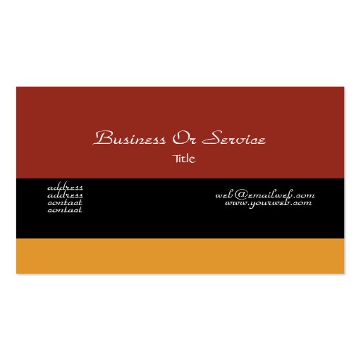 Red Gold Black  Colors Trendy Business Card Business Card Templates (back side)