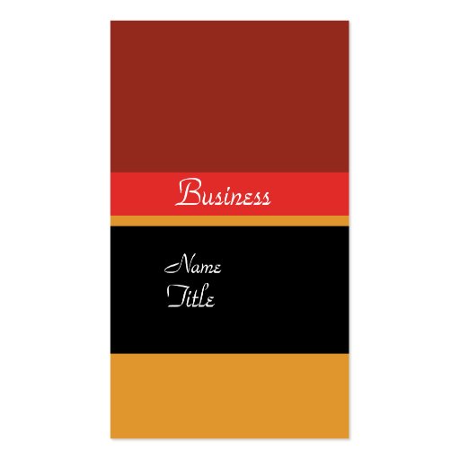 Red Gold Black  Colors Trendy Business Card Business Card Templates (front side)