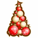 Red & Gold Bubbles Christmas Tree photo sculptures