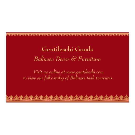 Red & Gold Business Card (back side)
