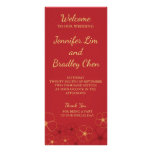 Red & Gold Cherry Blossoms Wedding Reception Menu