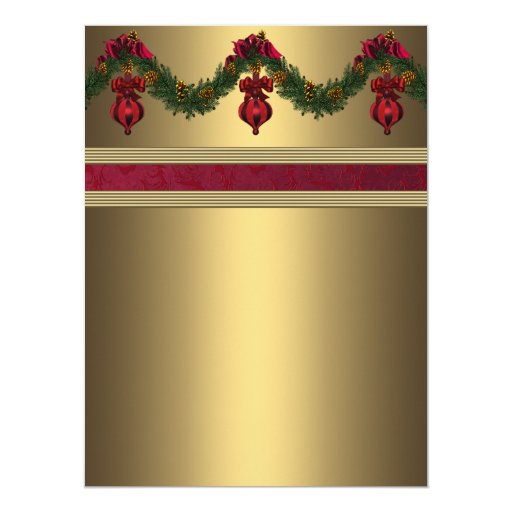 Red Gold Christmas Holiday Party Invite