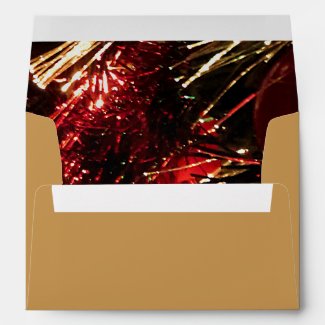 Red Gold Christmas Tree Envelopes