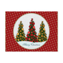Red & Gold Christmas Tree Postcard by HolidayFun Red & Gold Christmas Tree Postcard