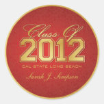 Red & Gold Class of 2012 Stickers