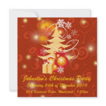 Red &amp; Gold Customizable Christmas Party Invite