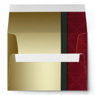 Red & Gold Damask Black Tie Envelopes envelope