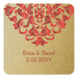 red gold envelope seal sticker