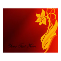 Red & Gold Floral Poster posters by Customizables Red & Gold Floral Poster posters